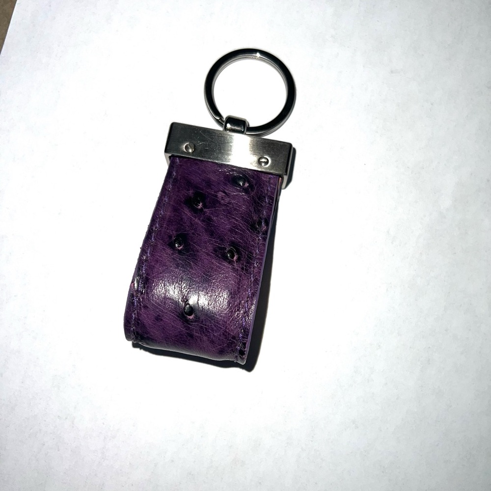 Purple Ostrich Keychain Accessory - Picture 2 of 3